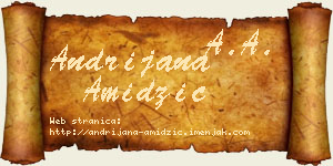 Andrijana Amidžić vizit kartica